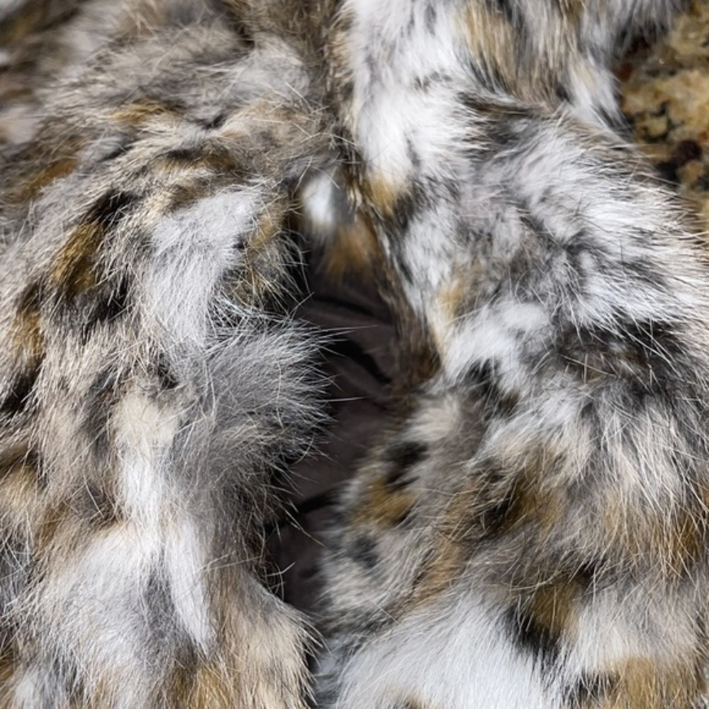 Bagatelle Genuine Rabbit Fur Long Vest High Collar Size Medium w/Pockets - Picture 6 of 10